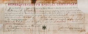 Superintendent’s Special Certificate