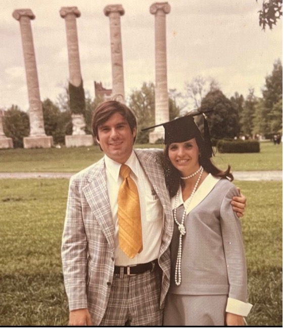 Cindy Roszell after receiving her master’s degree from the University of Missouri in spring 1974.