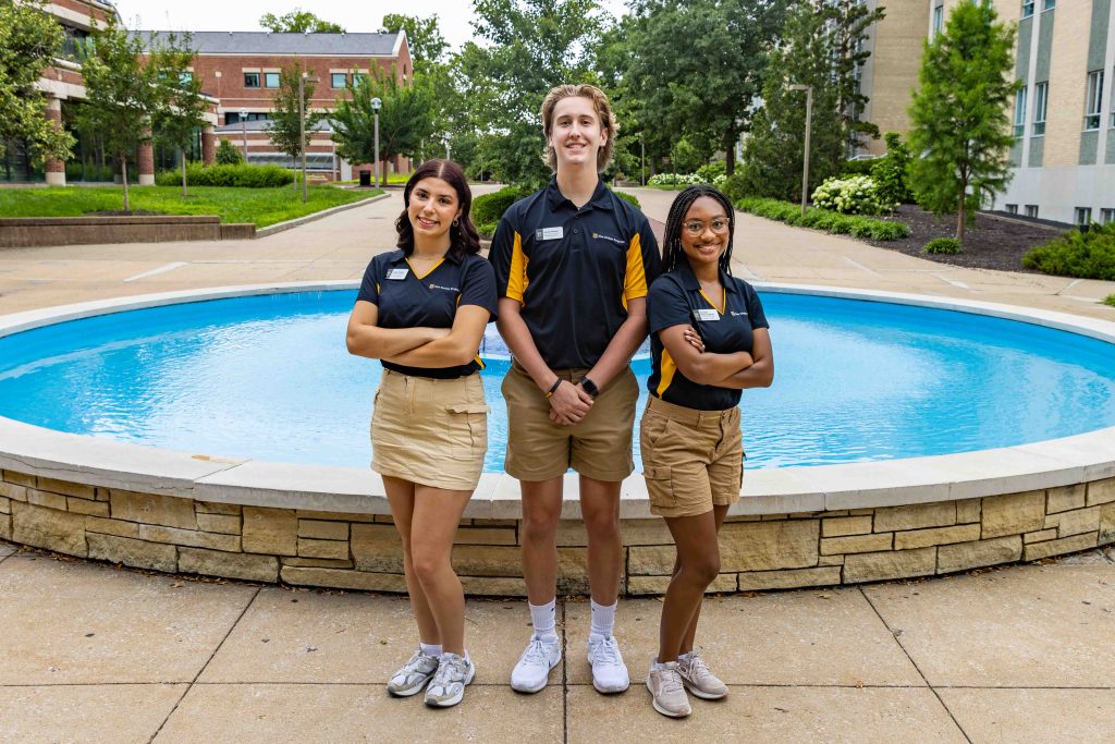 Summer Welcome Leaders Gracie Cortez, Jacob Woods, Kynnedi Miller-Colbert