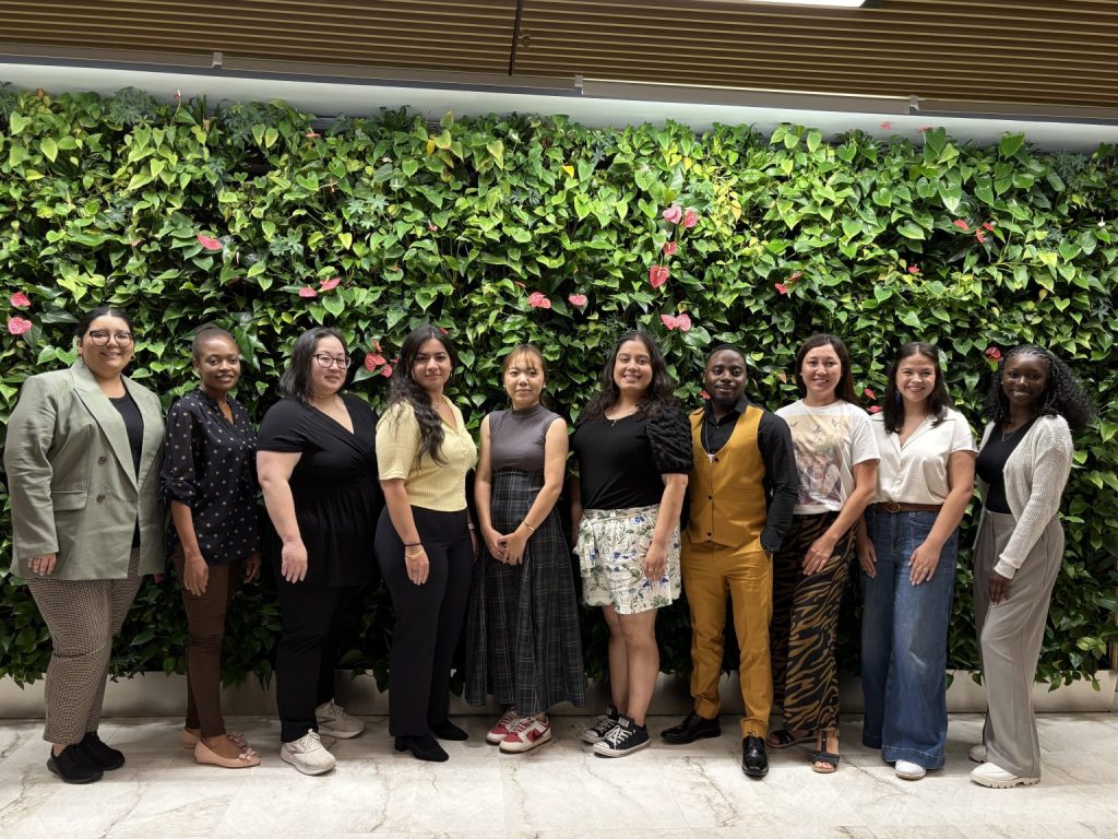 Aida (third from the right) poses with other scholars from the Society for Research in Child Development program