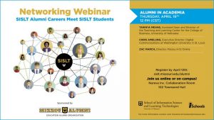 Networking: SISLT Alumni Careers Meet SISLT Students Alumni in Academia: 12pm CDT April 19, 2018