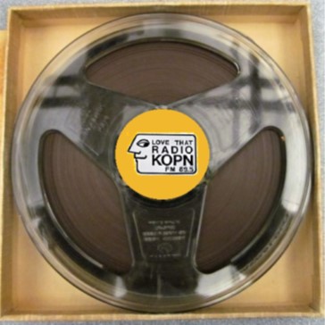Audio tape with label "Love that radio KOPN"