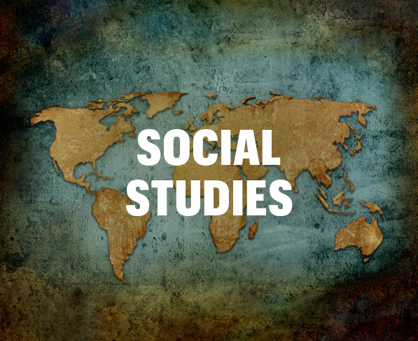 Mizzou Academy social studies courses, world map with texture in background