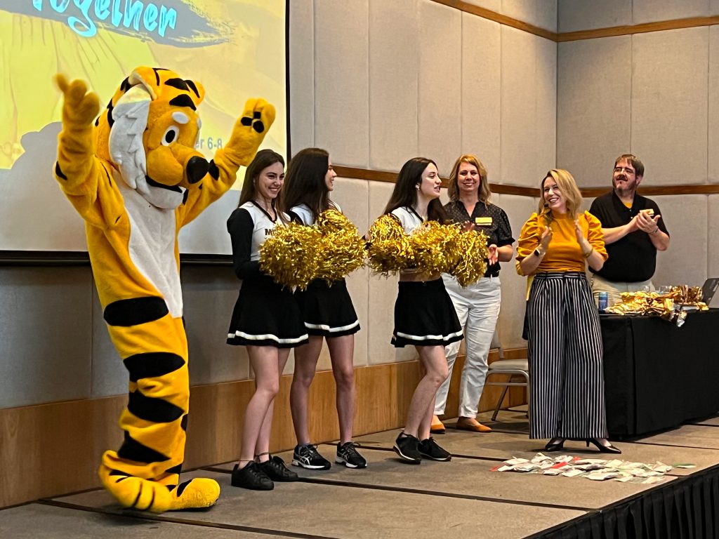 Student Cheerleaders at Better Together: Teaching and Learning Conference