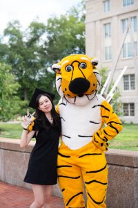 Gayeon Lee with Truman Tiger.