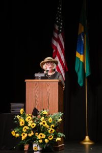 Marilyn Toalson delivering the keynote address.