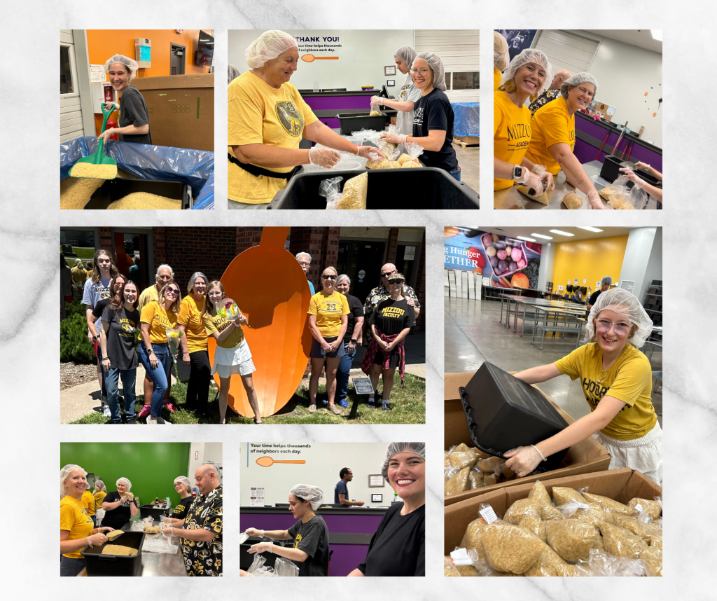 Mizzou Academy Volunteers at the Food Bank.