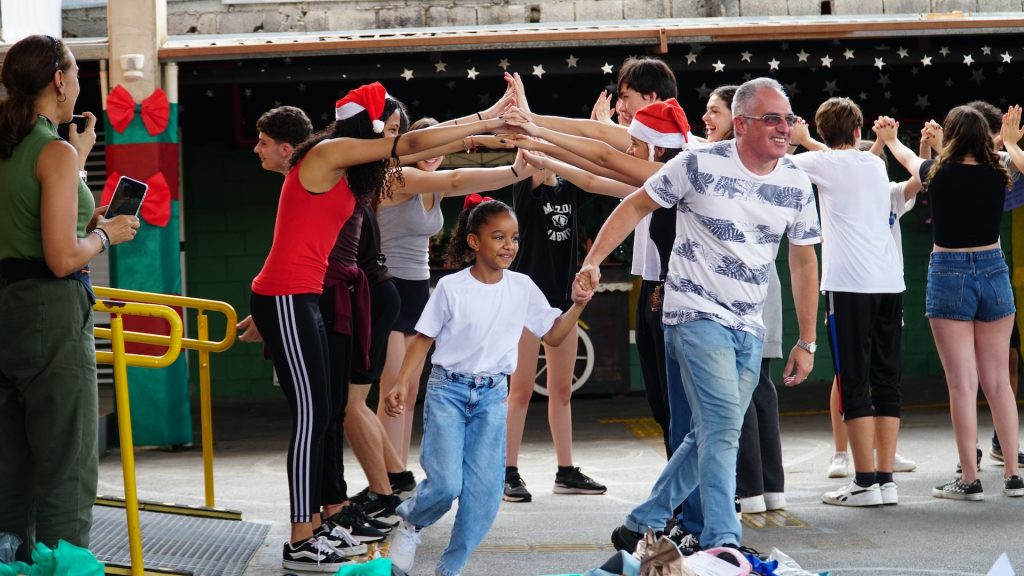 Image of dancing and festivities.